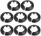TOP-VIGOR Lot de 4 cache-tuyaux décoratifs de 35 mm en plastique PP pour tuyau d'eau, ligne de vidange, tuyau d'évacuation de toilettes, garniture de décoration murale et plomberie de salle de bain