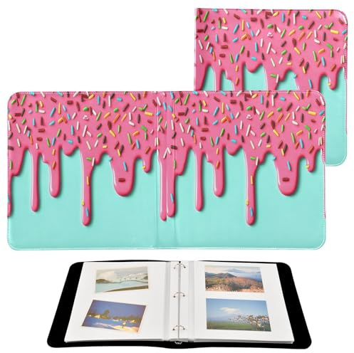 JUMBEAR Álbum de fotos grande autoadhesivo con 20 páginas, álbum de recortes para boda, familia, bebé, vacaciones, helado delicioso