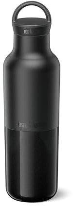 Klean Kanteen 600ml Rise Insulated Water Bottle, 100% Leakproof | 20oz Stainless Steel, Cold 42h & Hot 22h, 90% Recycled Steel, Gym, Hiking & Travel, BPA & Lead-Free, (Black)