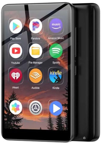 Lecteur MP3 160 Go avec Bluetooth et WiFi, Lecteur MP3 Spotify, Lecteur MP4 Android 13 avec écran tactile 4,02 pouces 1080P, Lecteur de musique portable, Audible, Amazon Music, extensible jusqu'à 1 To