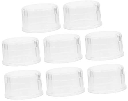 FUNNETOYU 8PCS Shaker Bottle Replacement Lids Set Spillproof Leakproof Hardwearing Plastic Covers for Cocktail Mixing Bubble Tea Juice Tea Jar Use