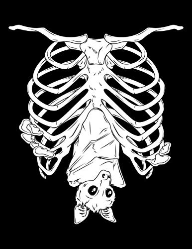 Notebook: Bat in Ribcage Journal Diary | Gothic Goth Wicca Witch Witchy | A4 8.5x11 | 120 Lined Pages