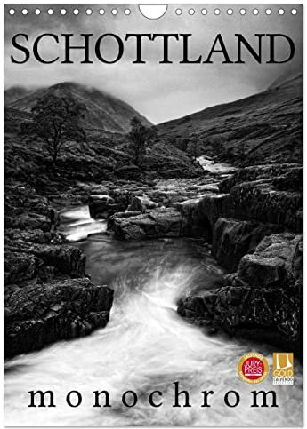 Schottland Monochrom (Wandkalender 2025 DIN A4 hoch), CALVENDO Monatskalender: Erleben Sie Schottland in Monochrom (CALVENDO Orte)