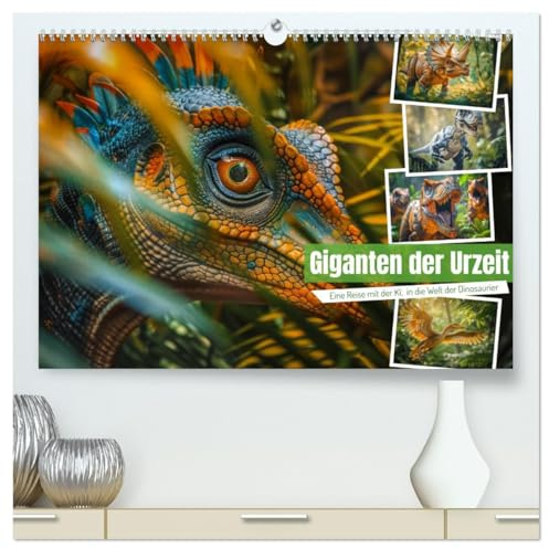 Giganten der Urzeit (hochwertiger Premium Wandkalender 2026 DIN A2 quer), Kunstdruck in Hochglanz: Von den mächtigen Tyrannosaurus Rex bis hin zu den ... vergangenen Welt. (CALVENDO Wissenschaft)