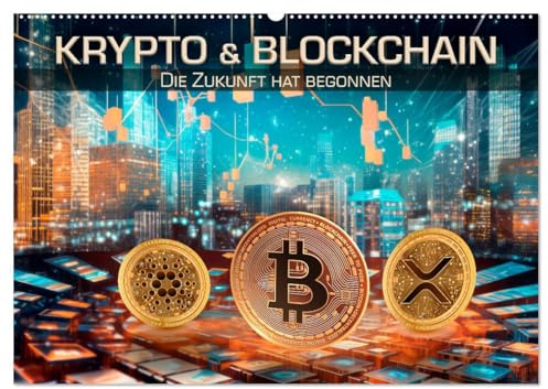 Krypto und Blockchain (Wandkalender 2026 DIN A2 quer), CALVENDO Monatskalender: Die Zukunft hat begonnen (CALVENDO Technologie)