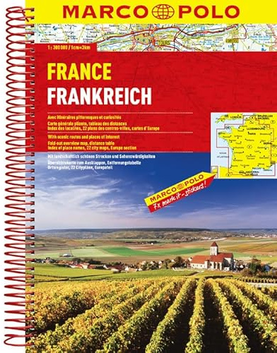MARCO POLO Reiseatlas Frankreich 1:300.000