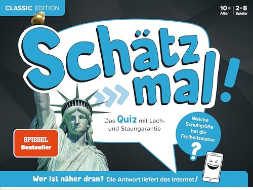 Schätz mal! Classic Edition: Das Quiz mit Lach- und Staungarantie I Ab 10 Jahre I 2-8 Spieler I Spiele-Block