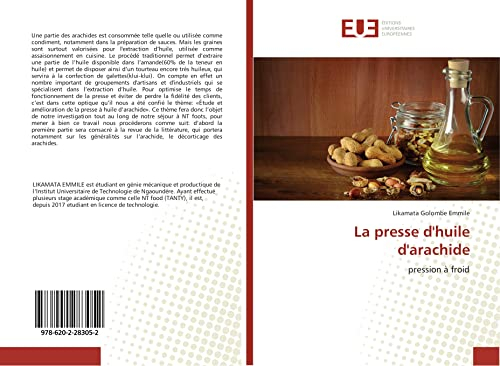 La presse d'huile d'arachide: Pression A froid