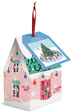 Galison 9780735370159 Tree Skaters 130 Piece Puzzle Ornament