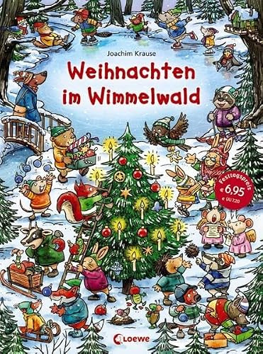 Weihnachten im Wimmelwald: Wimmelbuch, Suchbilderbuch für Kinder ab 2 Jahre