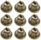SUPVOX Mini Glocke Deko Rassel Glocke Mini Jingle Bells DIY Handgemachte Accessoires 38mm 20 Stück (Bronze)