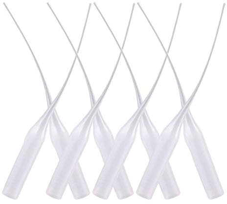 HEALLILY 400pcs Plastic Glue Micro Tips Glue Extender Applicator for Lab Dispensing Adhesive Dispensers Crafting Extension Tubes Tips