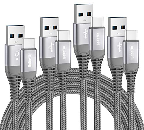 USB C Charger Cable, 4Pack 0.3M+1M+2M+3M USB A to USB C Cable Fast Charging Type C Charger for iPhone 16 15 Plus Pro Max, Samsung Galaxy S25 S25+ S24 S24+ S23 S22 S21 S20 Plus Ultra, Note 20 10 9 8