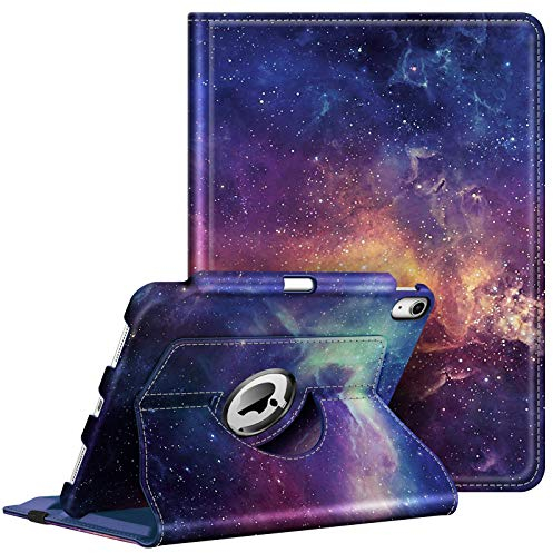 FINTIE Custodia per iPad Air 11 Pollici M3/M2 (2025/2024), iPad Air 5a/4a Gen 10,9 (2022/2020) con Portapenne - 360 Gradi di Rotante Cover Protettiva Case con Auto Sveglia/Sonno, Galaxy