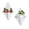 Trintion 2Pcs Floating Shelves Corner Shelf Wall Mounted Carved White Corner Filigree Shelves Floating for Living Room Bedroom Kitchen Office