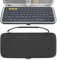 Geekria Keyboard Carrying Case, Hard Shell Protective Travel Bag for Small Compact Keyboard, Compatible with Logitech Pebble Keys 2 K380s/ Logitech K380 (Black)