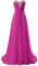 yhfshop Robe de Bal Robes de Demoiselle d'honneur Longue en Mousseline de Soie Une Ligne Robes de soirée Robes de soirée Formelles Robe de Bal-Deep Rose_44