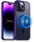 Meifigno Magic Mag Hülle kompatibel mit iPhone 14 Pro Max, [Militärgeprüft & Kompatibel mit Magsafe], Durchscheinende Matte Rückseite mit weichem Rahmen, Handyhülle für iPhone 14 Pro Max 6.7, Violett