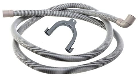 UTIZ Drain Hose Universal for All Types of Washing Machines with Right Angle End (Lenght 2.5m | 9mm / 21mm Connection)