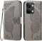 EASSGU Leder Handyhülle für OnePlus Nord 3 / OnePlus Ace 2V (6.74 Inches) Flip-Folio Magnetische Hülle mit 3 Kartenfach, 1 Wallet, Sturzfeste, Kratzfeste Case - Grau