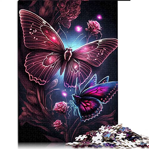 Puzzles für Erwachsene 1000 Teile Blumen-Schmetterlings-Puzzles für Erwachsene Papppuzzles Familienpuzzlespiel (Größe 26x38cm)