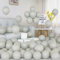Luftballons Grau, 50 Stück 5 Zoll Matt Graue Latex Ballon Set mit Band für Frauen Männer Mädchen Jungen Geburtstag Party Zubehör Hochzeit Taufen Babyparty Brautdusche Graduierung Jubiläum Dekorationen