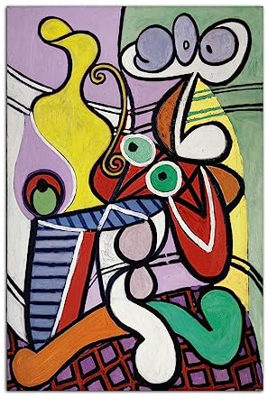 Stillleben auf Sockel Tisch von Pablo Picasso Wand Kunst Bild drucken Leinwand Gemälde Schlafzimmer Ästhetische moderne Home Decor Poster (30x45cm-Ohne Rahmen)