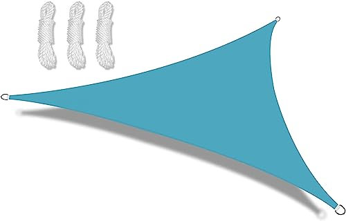 YWBXSHKD Vela Ombreggiante Triangolare 6x6x6m, Vela Tende Impermeabile con Protezione Raggi UV, Gazebo Giardino Telo Vela Triangolare Ombreggiante, Tende da Sole per Esterno Terrazza