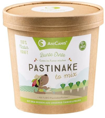 AniCanis Bio Pastinakenflocken Hunde-Flocken Barf - Vitamine - 200g | reich an Vitaminen & Mineralien, Nährstoffversorgung beim Barfen, Rohkost-Qualität, Einzelfuttermittel