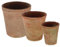 Generisch Blumentopf 3er Set Übertopf Aged Terracotta Landhausstil Tontopf Pflanztopf Gartendeko