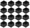 QUARKZMAN 16Pcs Embouts de Pieds de Chaise Carrés en PVC, 40mm x 40mm OD, Noirs, pour Protéger Les Pieds de Meubles de Table, Les Couvercles de Pieds de Chaise, Les Protecteurs de Sol