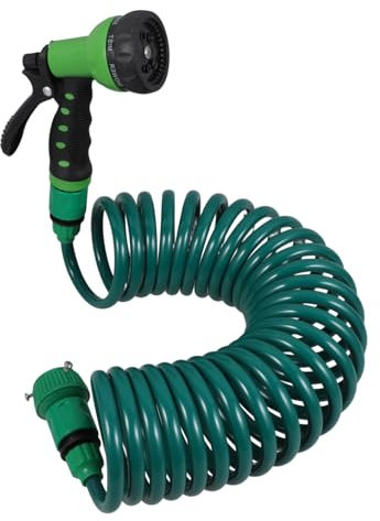 CIYODO Ausdehnbarer Spiralschlauch Für Garten Und Auto Wasserschlauch Mit Sprüher Langlebig Und Flexibel