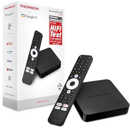 Thomson Streaming Box 240, 4K UHD, Google TV, Google Sprachsteuerung, WiFi, Googlecast integriert
