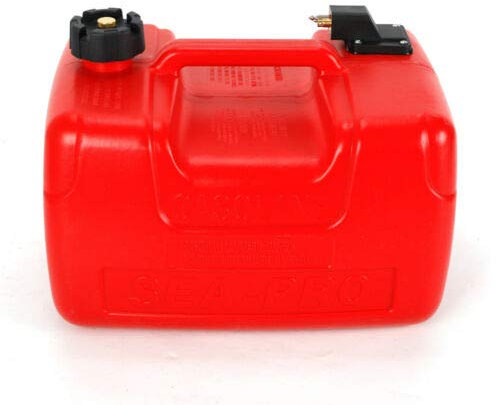 TFIANYNI 12L Benzintank Aussenborder 37x27x25cm Tragbar Bootsmotor Tank Mit Handgriff, Aus Polyethylen, Eingebauter Filter, Einlass Und Auslass Sind Getrennt