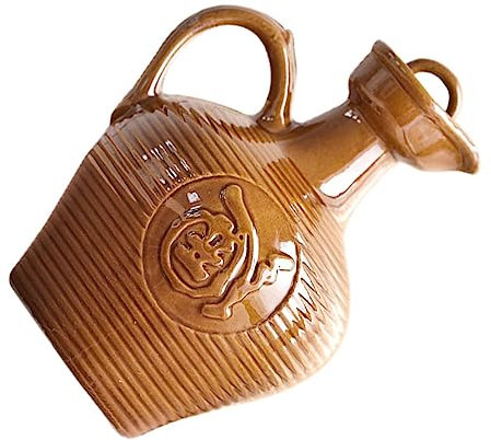 Amosfun Vintage Style Ceramic Wine Jug Handle 500ml Multi-Function Portable Household Wine Container for Home and Bar Accessories