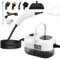 Vaporeta Limpieza Hogar 1100ML, Limpiador a Vapor Portátil 2500W con 9 Accesorios, 3.0 Bar Vaporeta de Mano, Presión de Vapor con 3 Cabezales de Cepillo para Muebles de Cocina, Baño (Blanco)