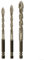 Lot de 3 forets excentriques pour perçage de précision dans le verre et le carrelage, matériau en acier tungstène