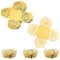 Papier d'emballage pour truffes au chocolat, 50 étuis à truffes mini en feuille d'or à motif de roses pour Noël, mariage, anniversaire, fête de bébé, Saint-Valentin (doré)