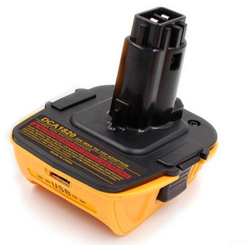 Getdoublerich DCA1820 Battery Adapter - Converts For DEWALT 20V Lithium To 18V Tools, Power Adapter For Legacy 18V Devices With Modern 20V Batteries