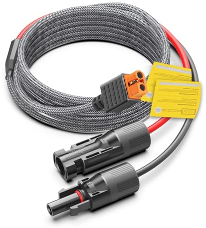 Cavo di prolunga da solare a XT60i da 4,9 m per generatore Anker SOLIX F2000 C800 C300 BLUETTI AC2A AC70 AC50B Elite 200 100 V2 10 Mini EcoFlow Delta/River adattatore per centrale elettrica portatile