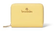 Braccialini Damen-Geldbörse aus echtem Leder, hergestellt in Italien, 13 x 9,5 x 2,5 cm, B16700CO-PARENT, gelb