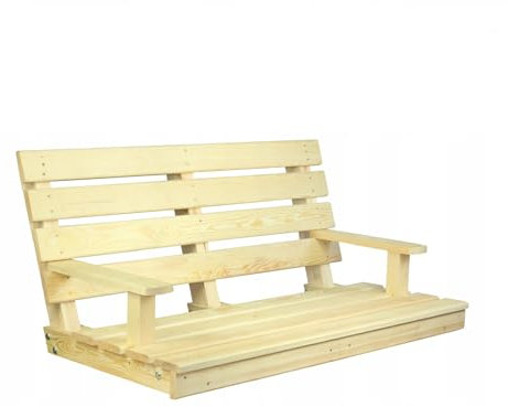 QLS Sitzbank aus Holz 120 cm Sitz zur Schaukel Hollywoodschaukel 1 Schaukelbank ohne Gestell