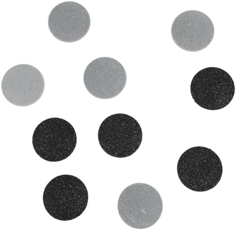 Fußkopf Ersatzteile Kunststoff Schwarz für Fußpflege Geschenkideen | Gekrümmte, Grobe Oberfläche, Nachfüllbarer Schleifkopf, für Hornhaut und Heim Pediküre, 10 Stück