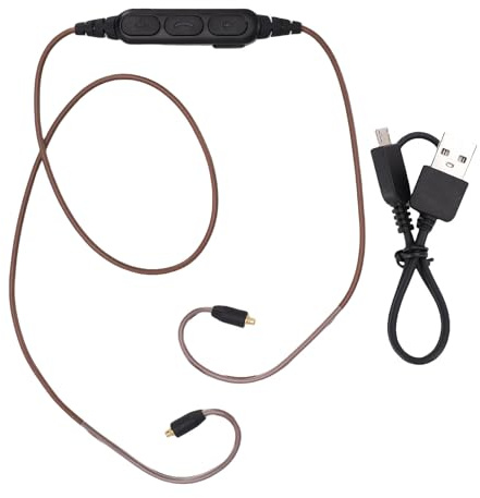 Cuifati Kopfhörer-Bluetooth-Adapterkabel mit Mikrofon, In-Ear-Ohrhörer-Kabel-Adapterkabel, Verkabelt mit Kabellosem Kopfhörer-Adapterkabel für MMCX-Kopfhörer