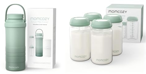 Momcozy Glaciere Lait Maternel & Biberons de Stockage (Lot de 4)