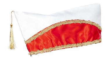 WILBERS & WILBERS Narrenkappe - Prinzenmütze für Erwachsene - rot-weiß oder blau-weiß – Komiteemütze mit Goldborte & Quaste – Klassisches Karnevalsschiffchen für Fasching