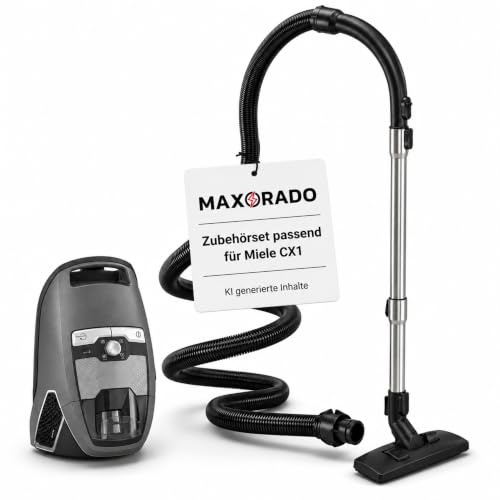 Ersatzteile Set passend für Miele CX1 Staubsauger Rohr Griff Schlauch Düse | Zubehör Set mit Handgriff Staubsaugerschlauch Bodendüse und Teleskoprohr
