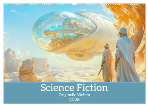 Science Fiction - Originelle Welten (Wandkalender 2026 DIN A2 quer), CALVENDO Monatskalender: Zukunftsvisionen im Science Fiction Stil (CALVENDO Wissenschaft)