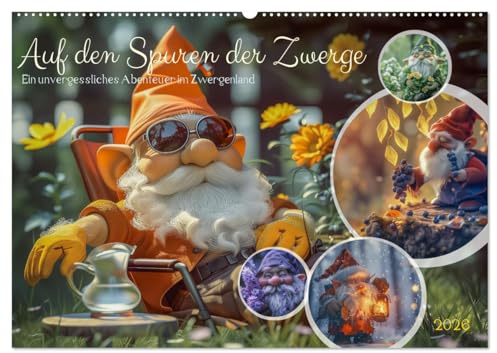 Auf den Spuren der Zwerge (Wandkalender 2026 DIN A2 quer), CALVENDO Monatskalender: Auf den Spuren der Zwerge ist eine mitreißende ... Zwergenland führt. (CALVENDO Wissenschaft)