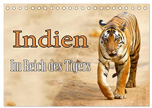 Indien - Im Reich des Tigers (Tischkalender 2026 DIN A5 quer), CALVENDO Monatskalender: Auf Fotopirsch im indischen Dschungel, auf der Suche nach dem Tiger. (CALVENDO Tiere)